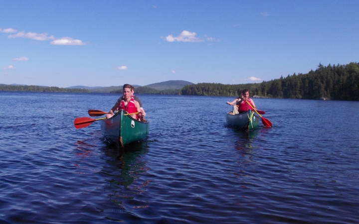 canoeing trip for teens in maine